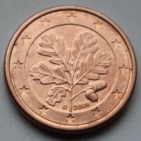 Германия, 1 евроцента 2008 D