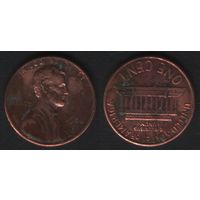США km201b 1 цент 1986 год (D) (f0