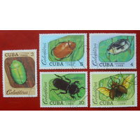 Куба. Жуки. ( 5 марок ) 1988 года. 2-6.