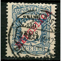 Португальские колонии - Гвинея - 1911 - Надпечатка REPUBLICA на 130R. Portomarken - [Mi.18p] - 1 марка. Гашеная.  (Лот 83BK)