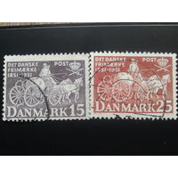 Дания 1951 100 лет датской марке полная серия