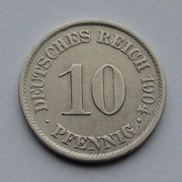 Германия - Германская империя 10 пфеннигов. 1904. A