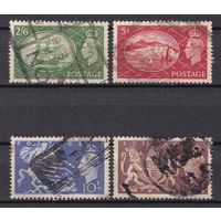 456. Великобритания. Георг VI. 1951 г. Серия. Mi.##251-254.