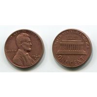 США. 1 цент (1964, буква D, XF)