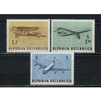 Австрия 1968 Международная авиапочтовая выставка IFA 1968 Вена Моноплан Этрих II Голубь Суд Авиация SE 210 Каравелла Дуглас DC8 Полная #1262-4**