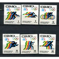 Коста-Рика - 1984 - Олимпийские игры - [Mi. 1229-1234] - полная серия - 6 марок. MNH.  (LOT D24)