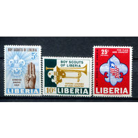 Либерия - 1965г. - Скауты - полная серия, MNH [Mi 627-629] - 3 марки