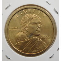 США 1 доллар 2002 Парящий орёл Сакагавея Индианка двор D
