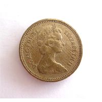 Великобритания 1 фунт 1984 год