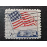 США 1963 стандарт, флаг и Белый дом