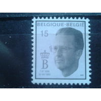 Бельгия 1993 Король Болдуин* 15 франков Траурный выпуск