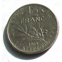 Франция, 1/2 франка 1965