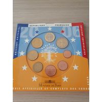 Официальный набор монет евро Франция регулярного чекана (8 монет) 2006 года в буклете.