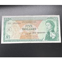 Восточные Карибы 5 долларов 1965 г. Сент-Люсия