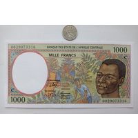 Werty71 Конго ЦАР 1000 франков 2000 ПРЕСС C ЛИТЕРА С UNC банкнота