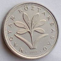 Венгрия, 2 форинта 2000 года, Безвременник (colchicum), семейство лилейные, Медь-Никель/ 19 мм/ 3,1 грамма