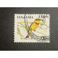 Танзания 1998. Птицы. Новые номиналы. Надпечатка