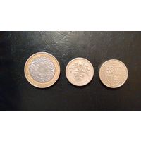 Монеты Англии по курсу НБ РБ. 4 фунта(3 монеты).