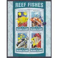 2016 Соломоновы острова 3541-3544KL Морская фауна - рифовая рыба 8,50 евро