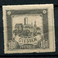 Германия - Гисен - Местные марки - 1888 - Городской пейзаж 100Pf. Silver - [Mi.49B] - 1 марка. MLH.  (Лот 127AK)
