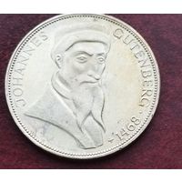 Германия 5 марок, 1968 500 лет со дня смерти Иоганна Гутенберга