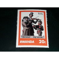 Руанда 1981 Живопись. Рождество. Роквелл Омнибус. Чистая марка