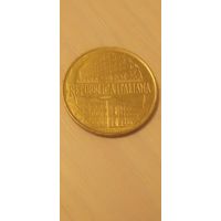 Италия 200 лир 1996г. 100 лет Академии Таможенной службы