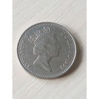 Великобритания 10 пенсов 1992г.