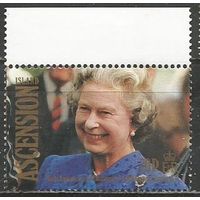 Остров Вознесения. Королева Елизавета II. 40 лет на троне. 1992г. Mi#577.