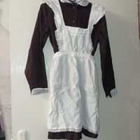 Школьное платье СССР, советская школьная форма, платье школьницы и белый фартук ссср