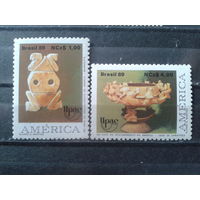 Бразилия 1989 Америка, Искусство индейцев** Полная серия Михель-4,0 евро