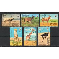 Животные Африки WWF Нигер 1978 год серия из 6 марок