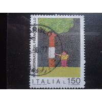 Италия 1976 День марки, рисунок ребенка