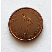 1 евроцент Словения 2009