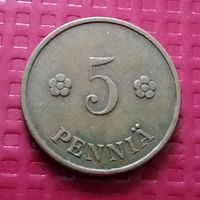 Финляндия 5 пенни 1928 г. #41540