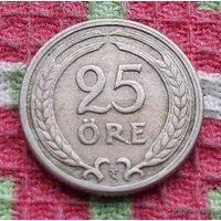 Швеция 25 оре (центов) 1947 года, AU. Густав V Адольф.
