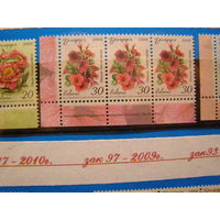 2008 Беларусь. 12 стандарт РБ. (Цветы) "30 руб" зак 97-2009