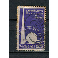США - 1939 - Всемирная выставка в Нью-Йорке - (есть тонкое место) - [Mi. 448] - полная серия - 1 марка. Гашеная.  (Лот 50EG)-T2P8