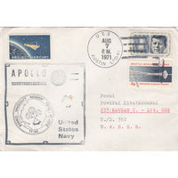 Спецгашение. Космос. Аполлон 15. Приводнение. США. 1971. 2 конверта.