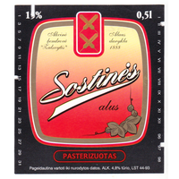 Этикетка пива Sostines Прибалтика Ф052