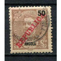Португальские колонии - Ангола - 1911 - Надпечатка REPUBLICA на 50R - [Mi.94] - 1 марка. Гашеная.  (Лот 120AO)