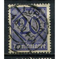 Рейх (Веймарская республика) - 1920 - Dienstmarken - Цифры - 20 Pf - [Mi.26d] - 1 марка. Гашеная.  (Лот 71BC)