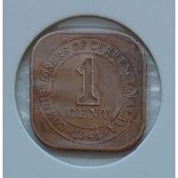 Малайя 1 цент 1945 г. В холдере