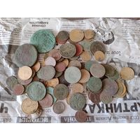 Старинные монеты 100 шт,с рубля