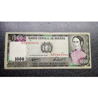 Боливия 1000 Песо 1982, отличная