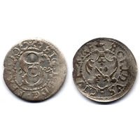 Шеляг 1609, Сигизмунд III Ваза, Рига, Редкий вариант с датой на Ав, R2