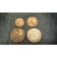 Набор монет СССР 1990 г. 1, 2, 3, 5 копеек