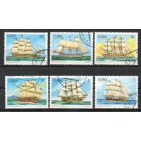 Парусные корабли Куба 1989 год серия из 6 марок