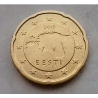 20 евроцентов, Эстония 2018 г., AU