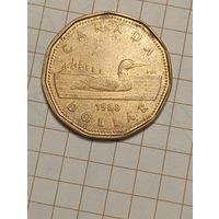 Канада 1 доллар 1988 года.